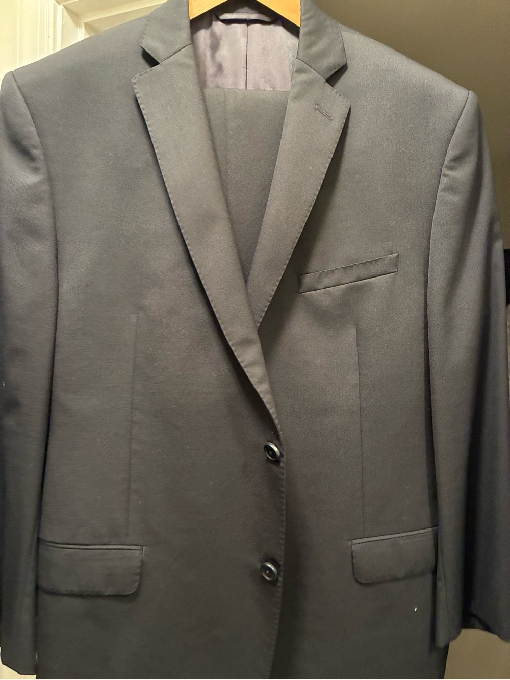 Calvin Klein Men's Black Suit - Two-Button